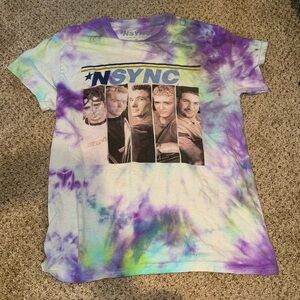 *NSYNC Band short sleeve shirt tie dye print size Small
